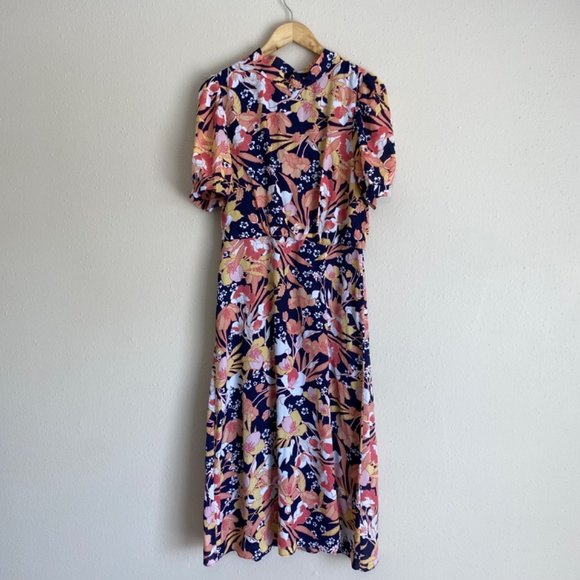 Julia Jordan Women's Mock Neck Balloon Sleeve Midi Dress - Picture 6 of 7